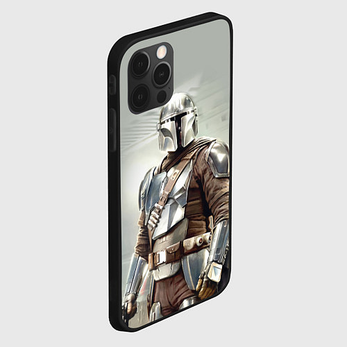 Чехол iPhone 12 Pro Max The Mandalorian - Din Djarin / 3D-Черный – фото 2