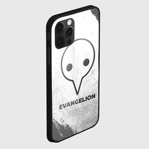 Чехол iPhone 12 Pro Max Evangelion - white gradient / 3D-Черный – фото 2