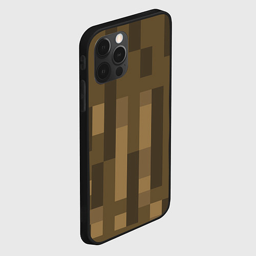 Чехол iPhone 12 Pro Max Wood - Minecraft / 3D-Черный – фото 2