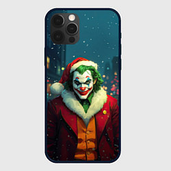 Чехол для iPhone 12 Pro Max Джокер в новогоднем костюме, цвет: 3D-черный