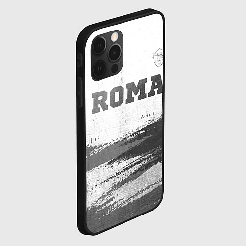 Чехол iPhone 12 Pro Max Roma - white gradient посередине / 3D-Черный – фото 2