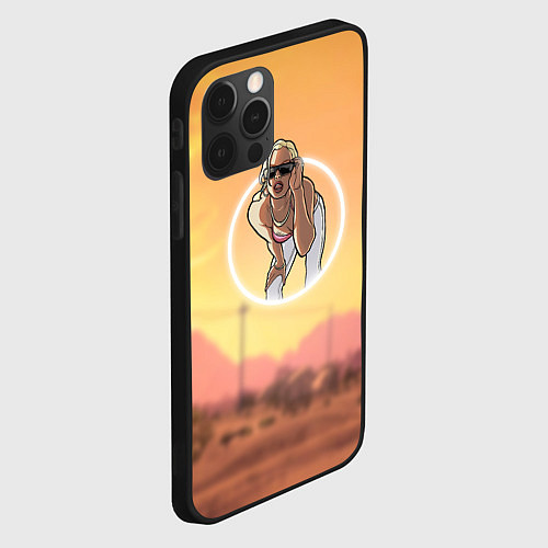 Чехол iPhone 12 Pro Max Girl - San Andreas / 3D-Черный – фото 2