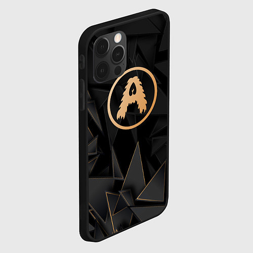 Чехол iPhone 12 Pro Max Aerosmith golden poly / 3D-Черный – фото 2