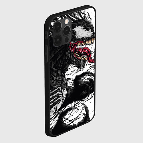 Чехол iPhone 12 Pro Max Venom - Symbiot / 3D-Черный – фото 2