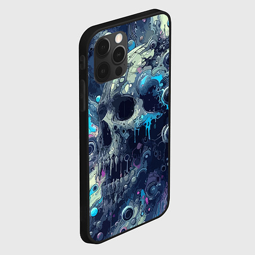 Чехол iPhone 12 Pro Max Vanguard compozition with skull - ai art fantasy / 3D-Черный – фото 2