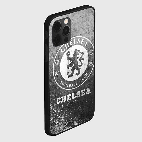 Чехол iPhone 12 Pro Max Chelsea - grey gradient / 3D-Черный – фото 2