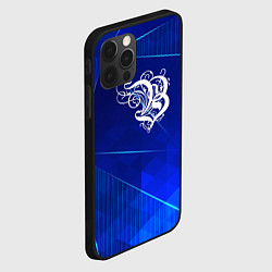 Чехол для iPhone 12 Pro Max Burzum blue poly, цвет: 3D-черный — фото 2