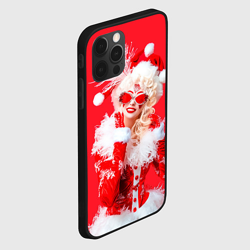Чехол iPhone 12 Pro Max Креативная снегурочки - высокая мода / 3D-Черный – фото 2