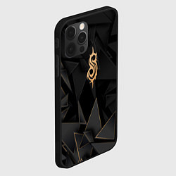 Чехол для iPhone 12 Pro Max Slipknot golden poly, цвет: 3D-черный — фото 2
