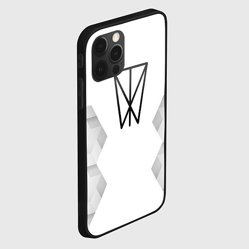 Чехол iPhone 12 Pro Max Within Temptation white poly / 3D-Черный – фото 2