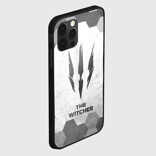 Чехол iPhone 12 Pro Max The Witcher - white gradient / 3D-Черный – фото 2