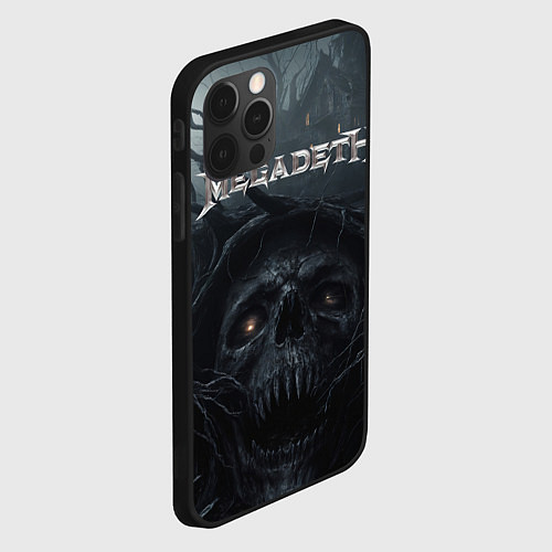 Чехол iPhone 12 Pro Max Megadeth череп под деревом / 3D-Черный – фото 2