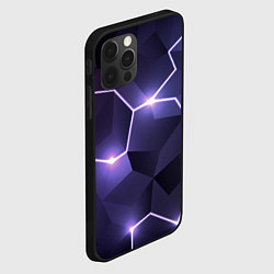 Чехол для iPhone 12 Pro Max Молниеносная геометрия с подсветкой, цвет: 3D-черный — фото 2