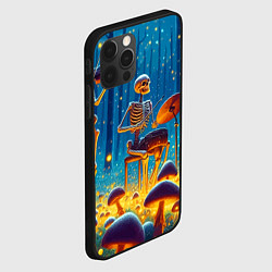 Чехол для iPhone 12 Pro Max Квинтет скелетов в сказочном лесу, цвет: 3D-черный — фото 2