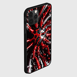Чехол для iPhone 12 Pro Max Красно-белая инфекция, цвет: 3D-черный — фото 2
