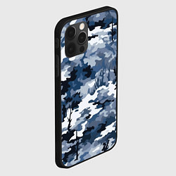 Чехол для iPhone 12 Pro Max Камуфляж серо синий, цвет: 3D-черный — фото 2