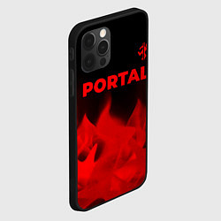 Чехол для iPhone 12 Pro Max Portal - red gradient посередине, цвет: 3D-черный — фото 2