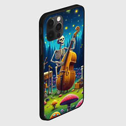 Чехол для iPhone 12 Pro Max Ансамбль черепов даёт концерт под луной, цвет: 3D-черный — фото 2