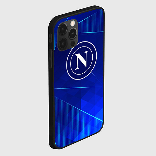 Чехол iPhone 12 Pro Max Napoli blue poly / 3D-Черный – фото 2