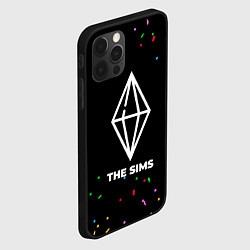Чехол для iPhone 12 Pro Max The Sims конфети, цвет: 3D-черный — фото 2