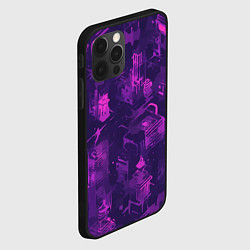 Чехол для iPhone 12 Pro Max Неоновый городок, цвет: 3D-черный — фото 2