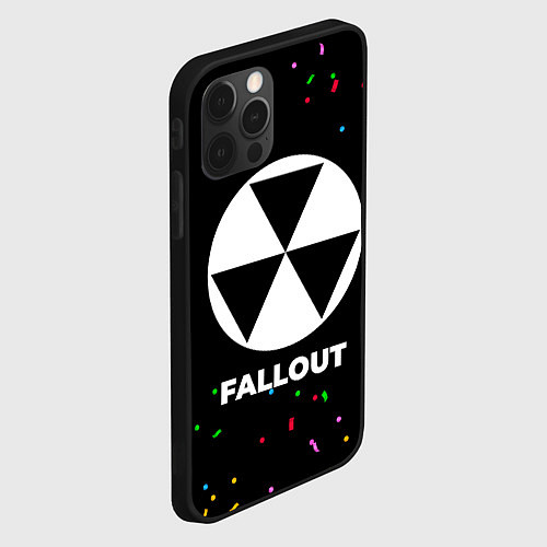 Чехол iPhone 12 Pro Max Fallout конфети / 3D-Черный – фото 2