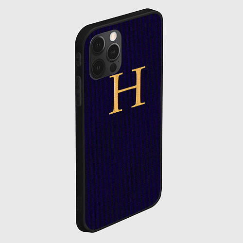 Чехол iPhone 12 Pro Max Weasley jumper letter H / 3D-Черный – фото 2