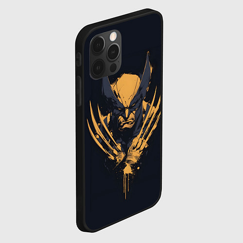 Чехол iPhone 12 Pro Max Wolverine - art / 3D-Черный – фото 2