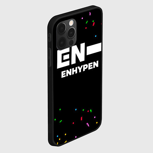 Чехол iPhone 12 Pro Max Enhypen конфети / 3D-Черный – фото 2