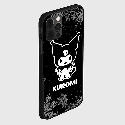 Чехол iPhone 12 Pro Max Снежный Kuromi / 3D-Черный – фото 2