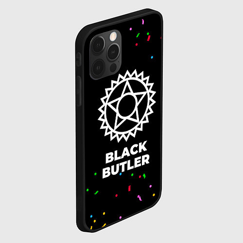 Чехол iPhone 12 Pro Max Black Butler конфети / 3D-Черный – фото 2