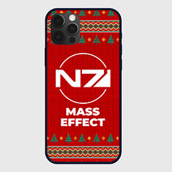 Чехол для iPhone 12 Pro Max Mass Effect new year, цвет: 3D-черный