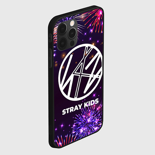 Чехол iPhone 12 Pro Max Праздничный Stray Kids / 3D-Черный – фото 2