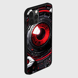 Чехол для iPhone 12 Pro Max Красная сфера киберпанк, цвет: 3D-черный — фото 2