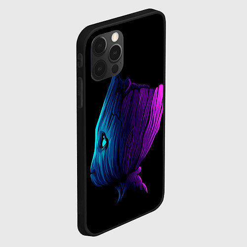 Чехол iPhone 12 Pro Max Neon Groot / 3D-Черный – фото 2