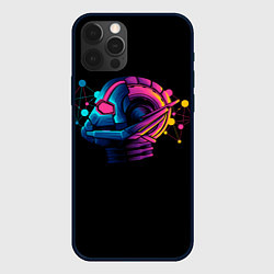 Чехол для iPhone 12 Pro Max Неоновый человек муравей, цвет: 3D-черный