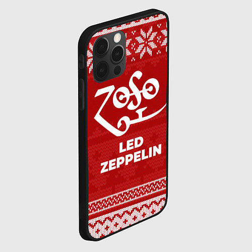 Чехол iPhone 12 Pro Max Новогодний Led Zeppelin / 3D-Черный – фото 2