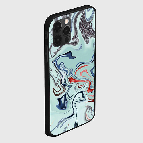 Чехол iPhone 12 Pro Max Crazy waves / 3D-Черный – фото 2