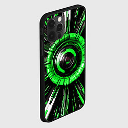 Чехол для iPhone 12 Pro Max Чёрно-зелёная сфера киберпанк, цвет: 3D-черный — фото 2