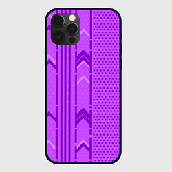 Чехол для iPhone 12 Pro Max Закулисье фиолетовые обои, цвет: 3D-черный