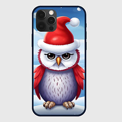 Чехол для iPhone 12 Pro Max Зимний совенок в шапочке, цвет: 3D-черный