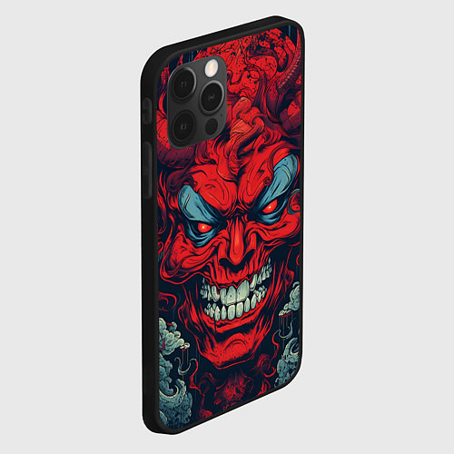 Чехол iPhone 12 Pro Max Red demon Oni / 3D-Черный – фото 2