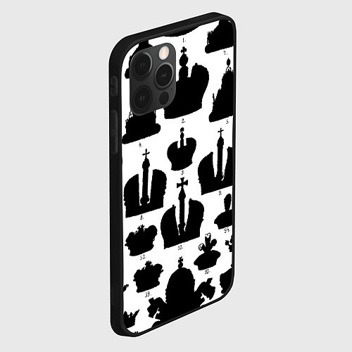 Чехол iPhone 12 Pro Max Символы власти / 3D-Черный – фото 2