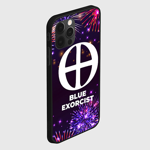 Чехол iPhone 12 Pro Max Праздничный Blue Exorcist / 3D-Черный – фото 2
