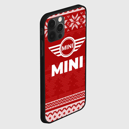 Чехол iPhone 12 Pro Max Новогодний Mini / 3D-Черный – фото 2