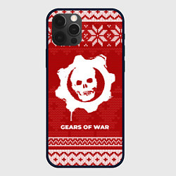 Чехол для iPhone 12 Pro Max Новогодний Gears of War, цвет: 3D-черный