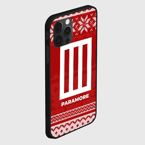 Чехол iPhone 12 Pro Max Новогодний Paramore / 3D-Черный – фото 2