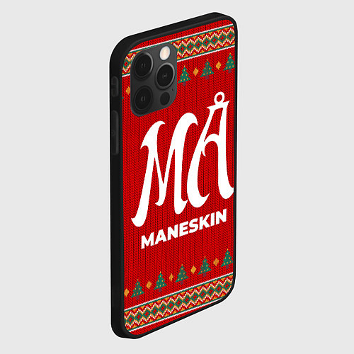 Чехол iPhone 12 Pro Max Maneskin new year / 3D-Черный – фото 2