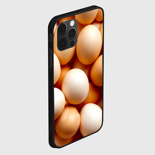 Чехол iPhone 12 Pro Max Яйца / 3D-Черный – фото 2