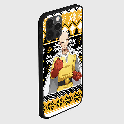 Чехол iPhone 12 Pro Max One-Punch Man sweater / 3D-Черный – фото 2